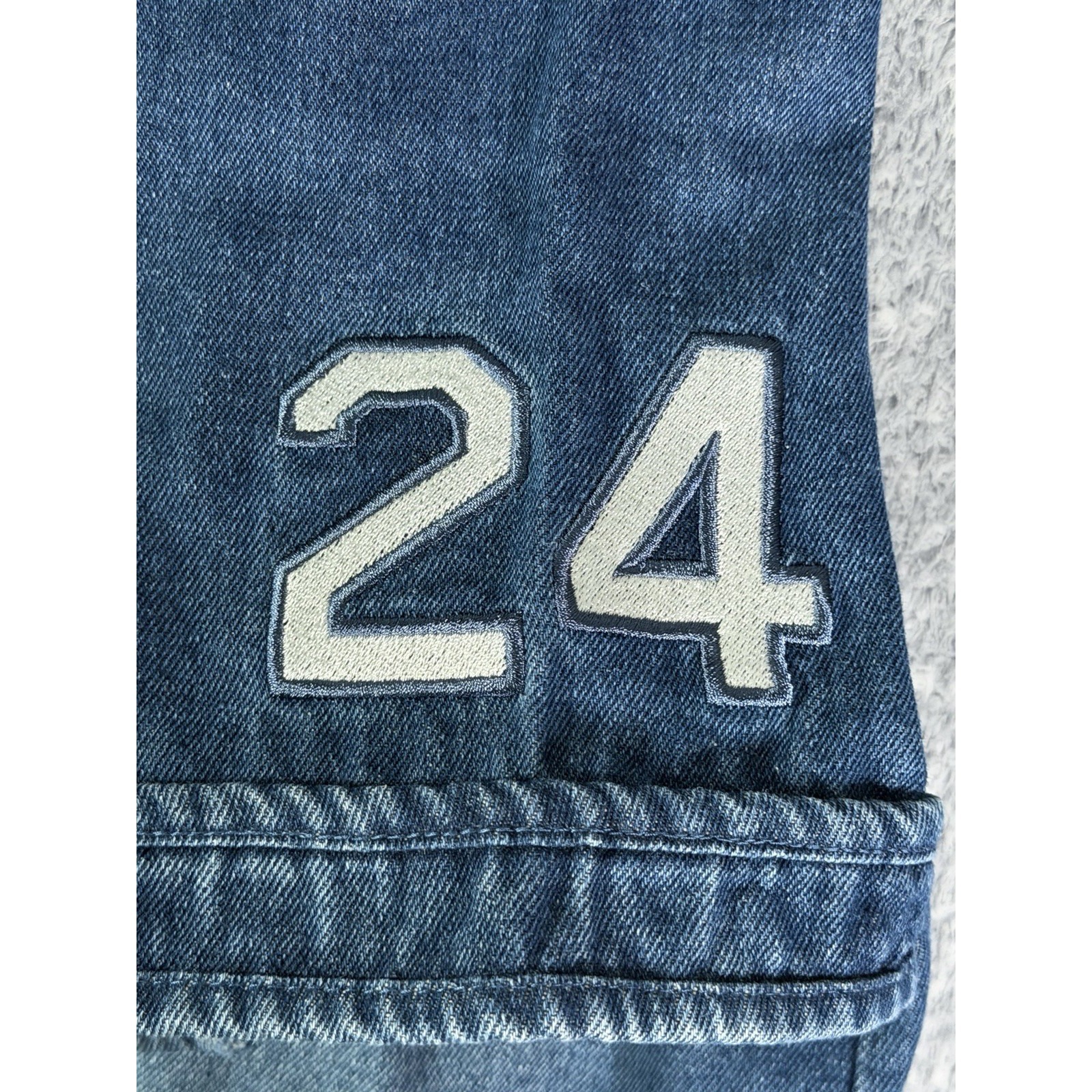 Ssg Landers X Musinsa 2024 Denim Baseball Jersey Size L Nwt Korean Kbo Official — image 7 of 8